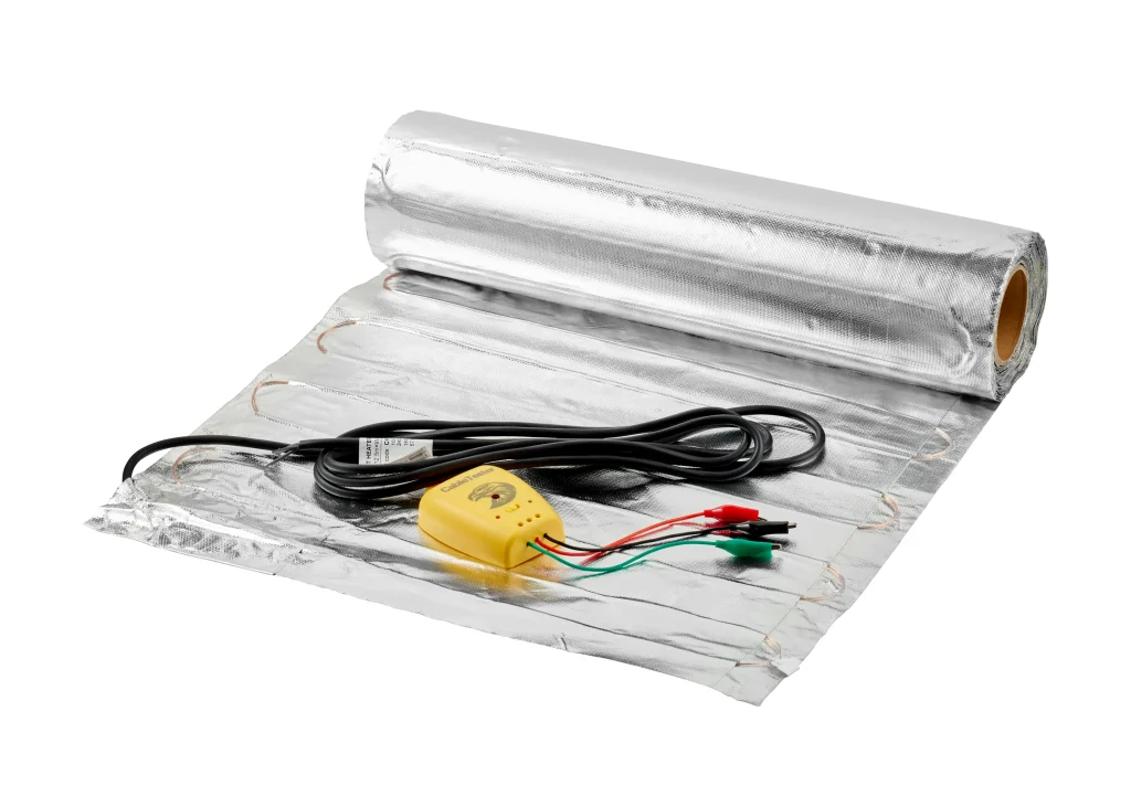 Under Carpet heating aluminium mat with 3-meter cold tail
