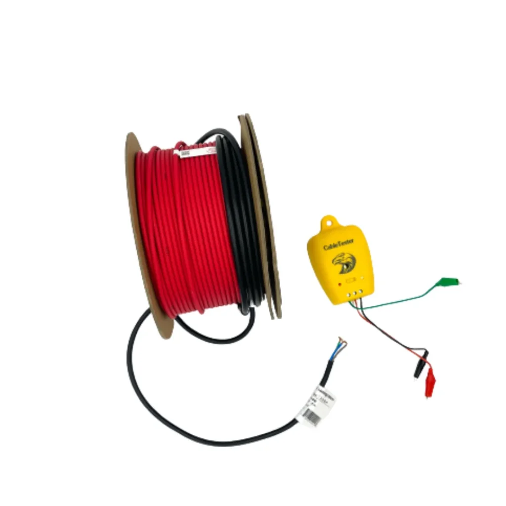 Another photo of In Screed heating wire with the continuity monitor