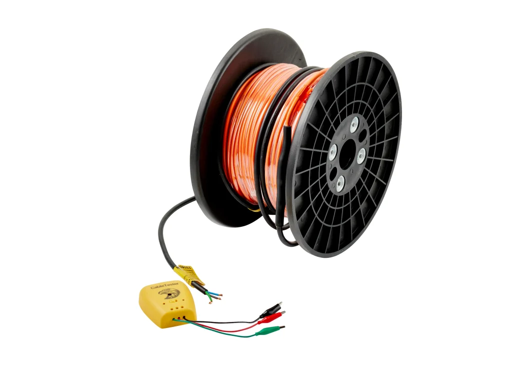 In Slab heating cable with continuity monitor