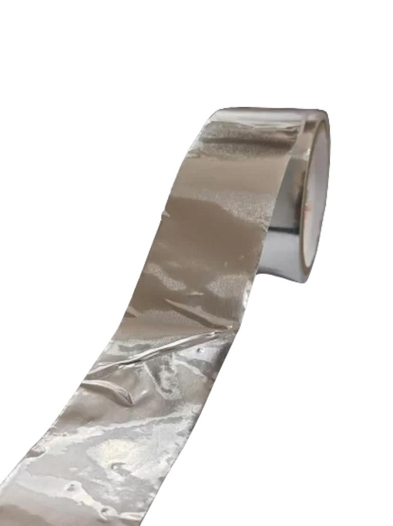 Unrolled carpet conductive tape that provides continuous earthing to the carpet heater